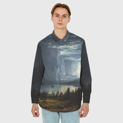 Мужская рубашка oversize 3D Фантастический пейзаж - фото 2