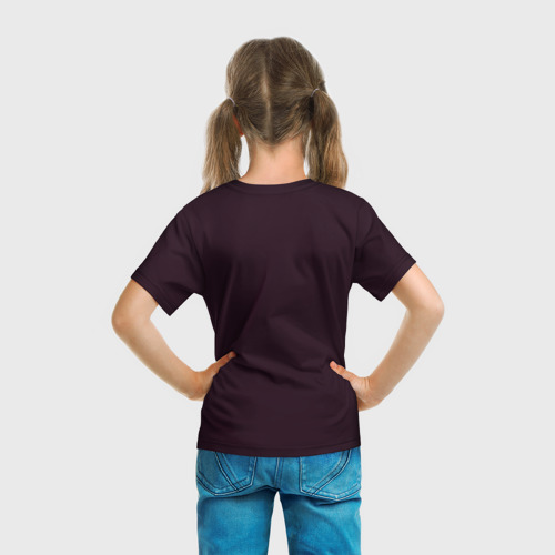 Детская футболка 3D с принтом Череп с VR, вид сзади #2