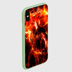 Чехол для iPhone XS Max матовый Данте в огне - фото 2