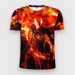Мужская футболка 3D Slim Данте в огне