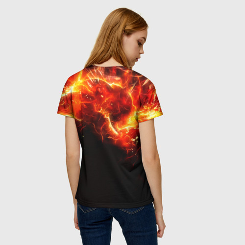 Женская футболка 3D Данте в огне, цвет 3D печать - фото 4
