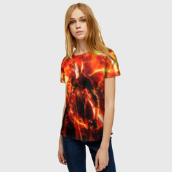 Женская футболка 3D Данте в огне - фото 2