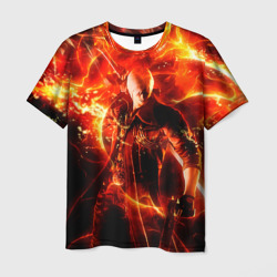 Мужская футболка 3D Данте в огне