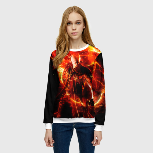 Женский свитшот 3D Данте в огне, цвет 3D печать - фото 3