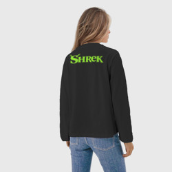 Женский лонгслив oversize хлопок Shrek Logo +спина - фото 2