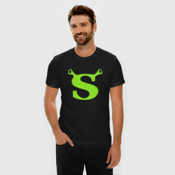 Мужская футболка хлопок Slim Shrek Logo +спина - фото 2