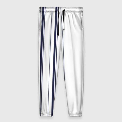 Женские брюки 3D Белые и синие полосы Stripes, цвет 3D печать