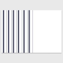 Поздравительная открытка Белые и синие полосы Stripes