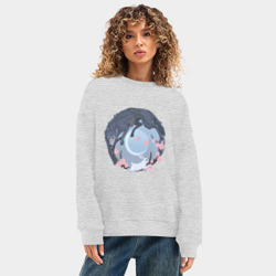 Женский свитшот oversize без начеса хлопок Легоси и Хару - фото 2