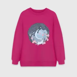 Женский свитшот oversize без начеса хлопок Легоси и Хару