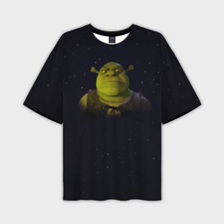 Мужская футболка oversize 3D Злой Шрек