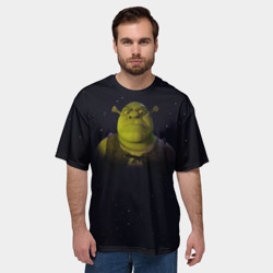Мужская футболка oversize 3D Злой Шрек - фото 2