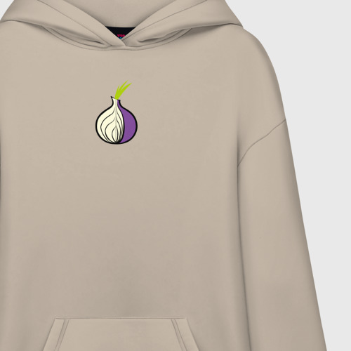 Худи SuperOversize хлопок Tor Browser, цвет миндальный - фото 3