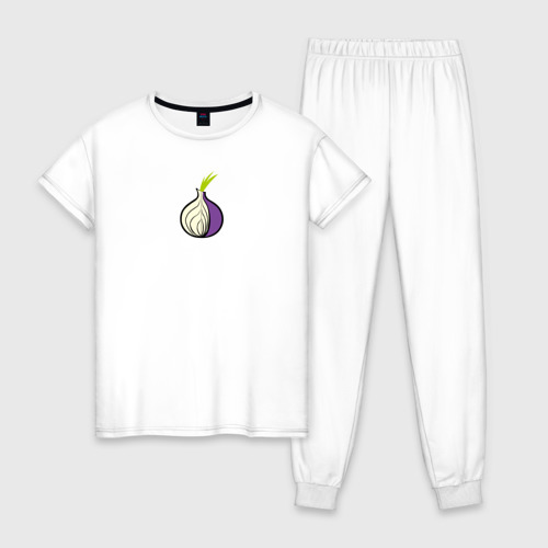 Женская пижама хлопок Tor Browser, цвет белый