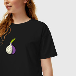 Женская футболка хлопок Oversize Tor Browser - фото 2