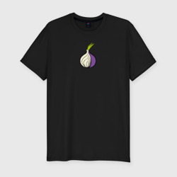 Мужская футболка хлопок Slim Tor Browser
