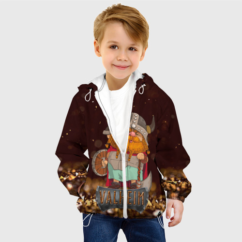 Детская куртка 3D Valheim мультяшный викинг, цвет белый - фото 3