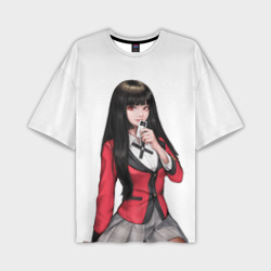 Мужская футболка oversize 3D Jabami Yumeko с картой - Kakegurui