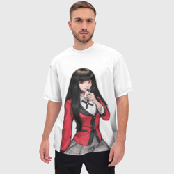 Мужская футболка oversize 3D Jabami Yumeko с картой - Kakegurui - фото 2