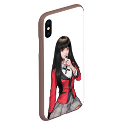 Чехол для iPhone XS Max матовый Jabami Yumeko с картой - Kakegurui - фото 2