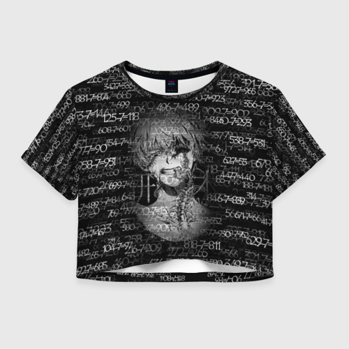 Женская футболка Crop-top 3D Kaneki Ken 1000-7, цвет 3D печать