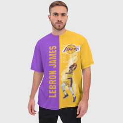 Мужская футболка oversize 3D Леброн NBA - фото 2