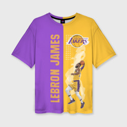 Женская футболка oversize 3D Леброн NBA