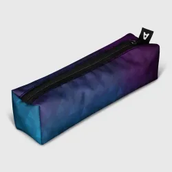 Пенал школьный 3D Абстрактные треугольники с градиентом