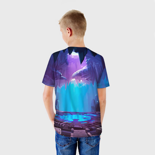 Детская футболка 3D с принтом Сквик Squeak Brawl Stars, вид сзади #2