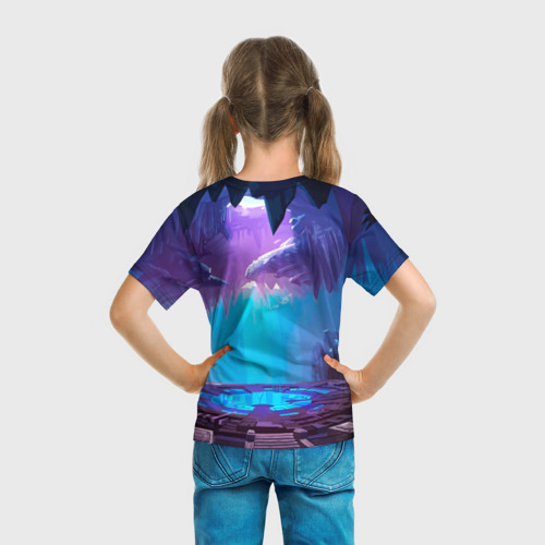 Детская футболка 3D с принтом Сквик Squeak Brawl Stars, вид сзади #2
