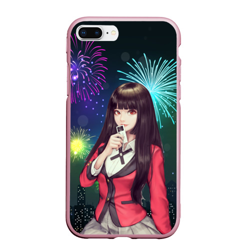 Чехол для iPhone 7Plus/8 Plus матовый Anime Girl, цвет розовый