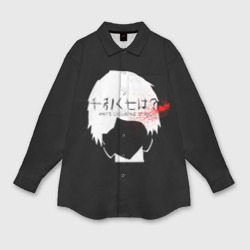 Мужская рубашка oversize 3D Whats 1000 minus 7. Kaneki