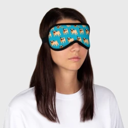 Маска для сна 3D Мопсы с пиццей - фото 2