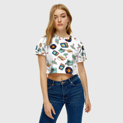 Женская футболка Crop-top 3D Стиль 80х - фото 2