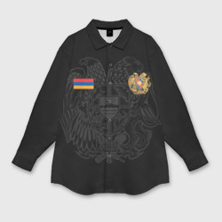 Женская рубашка oversize 3D Форма Армении флаг герб