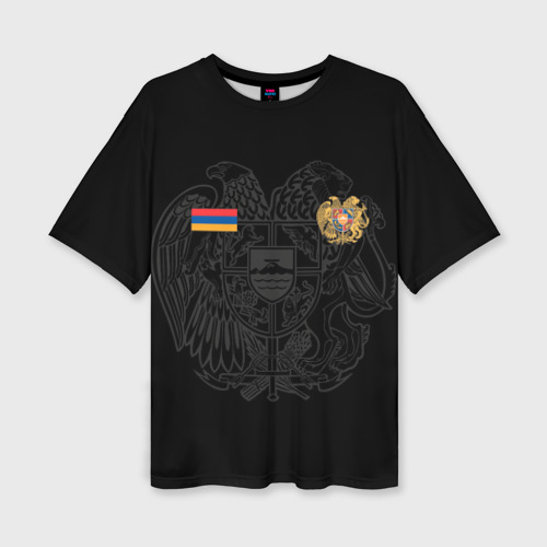 Женская футболка oversize 3D Форма Армении флаг герб, цвет 3D печать