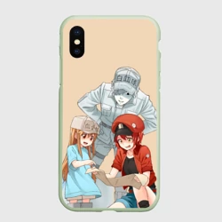 Чехол для iPhone XS Max матовый Клетки за работой 