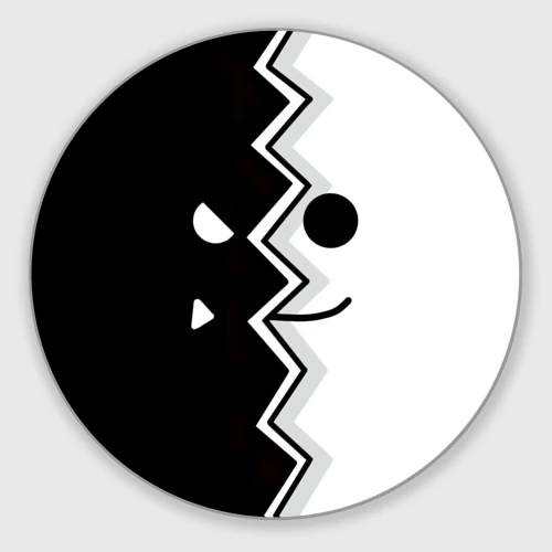 Круглый коврик для мышки Geometry Dash морда