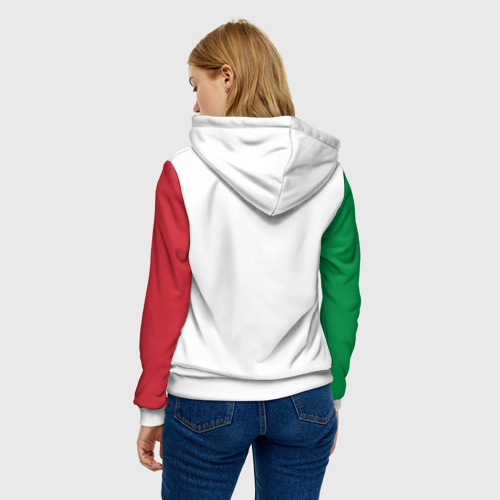 Женская толстовка 3D Италия форма герб италии, цвет 3D печать - фото 4