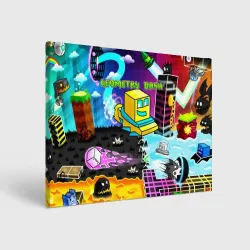 Холст прямоугольный Geometry Dash pattern