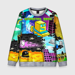 Детский свитшот 3D Geometry Dash pattern
