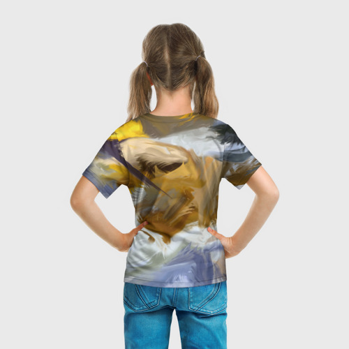 Детская футболка 3D Абстрактные перышки, цвет 3D печать - фото 6