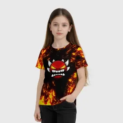 Детская футболка 3D Geometry Dash Demon - фото 2