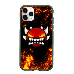 Чехол для iPhone 11 Pro Max матовый Geometry Dash Demon