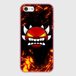 Чехол для iPhone 5/5S матовый Geometry Dash Demon