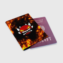 Обложка для паспорта матовая кожа Geometry Dash Demon - фото 2