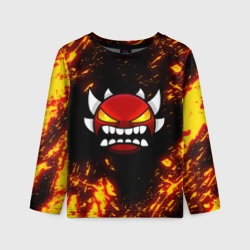 Детский лонгслив 3D Geometry Dash Demon