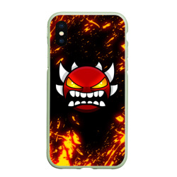 Чехол для iPhone XS Max матовый Geometry Dash Demon