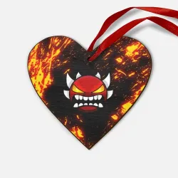 Деревянная игрушка Сердце Geometry Dash Demon