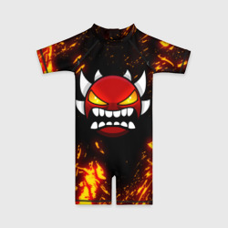 Детский купальный костюм 3D Geometry Dash Demon